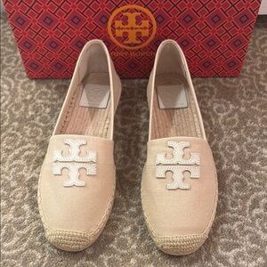 Tory Burch Tan Espadrille Flats